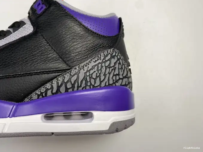 CT8532 Air 050 Retro Black 3 Court Purple Jordan 0430